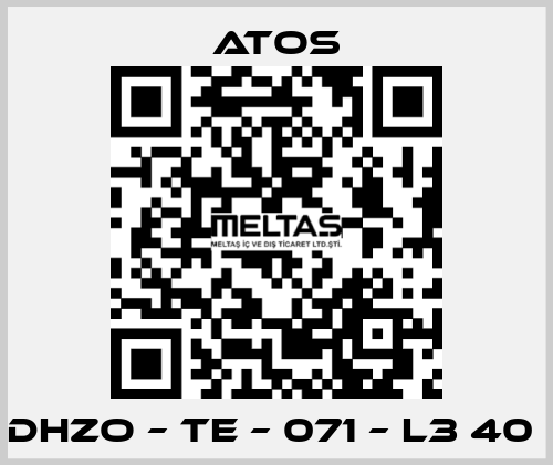 DHZO – TE – 071 – L3 40  Atos