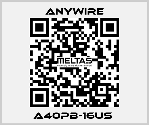 A40PB-16US  Anywire
