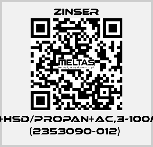 BD+HSD/Propan+AC,3-100mm (2353090-012)  Zinser