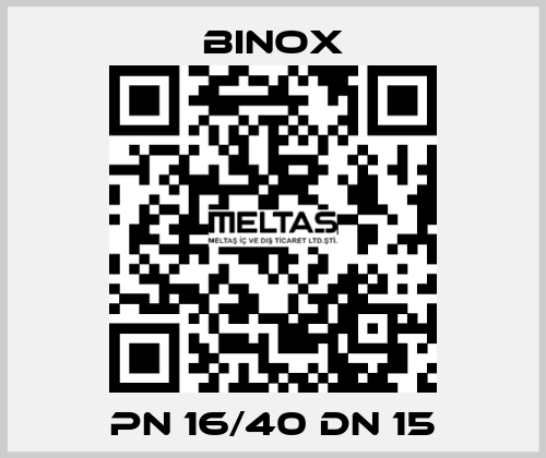 PN 16/40 DN 15 Binox