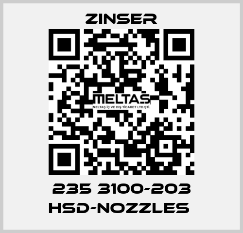 235 3100-203 HSD-nozzles  Zinser
