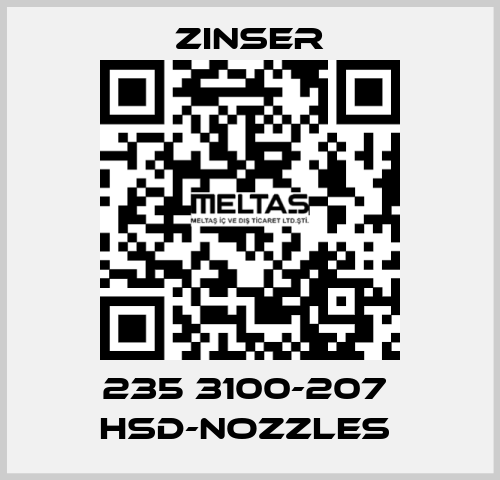 235 3100-207  HSD-nozzles  Zinser