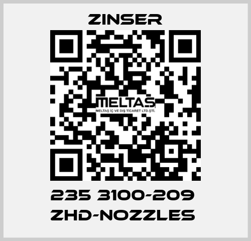 235 3100-209  ZHD-nozzles  Zinser