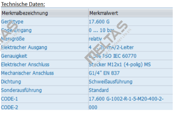 17.600 G-1002-R-1-5-M00-400-2-000 Bd Sensors