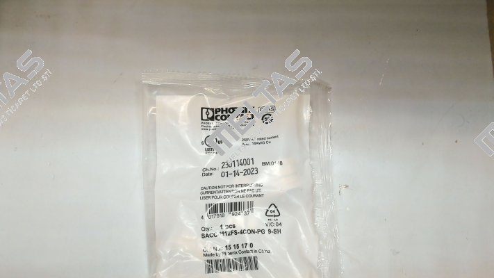 SACC-M12FS-4CON-PG 9-SH, ORDER NO: 1515170 Phoenix Contact