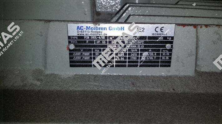 FCM 160L-4/HE obsolete, replaced by IE2AC16L4024  AC Motoren