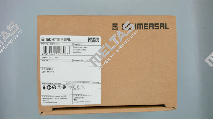 p/n: 101164827, Type: MD 441-11Y-T-M20 Schmersal