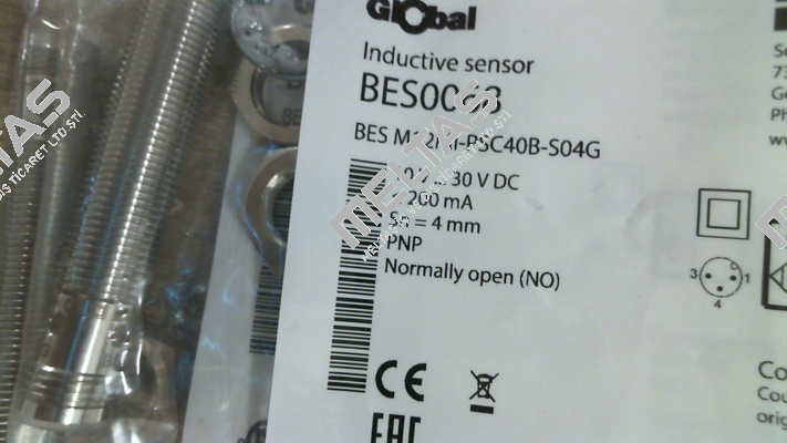 PN: BES0068, Type: BES M12MI-PSC40B-S04G Balluff
