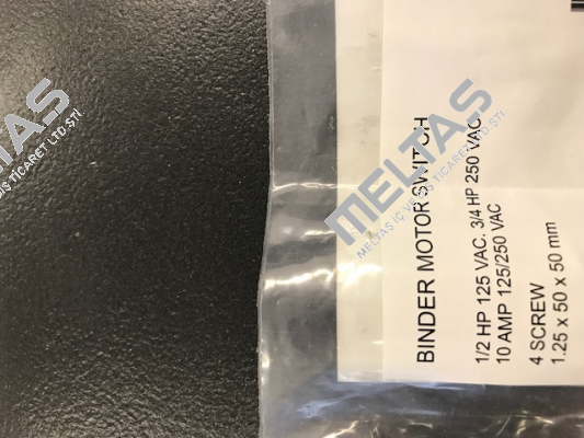 1/2HP 125 VAC. 3/4HP 250 VAC  Binder