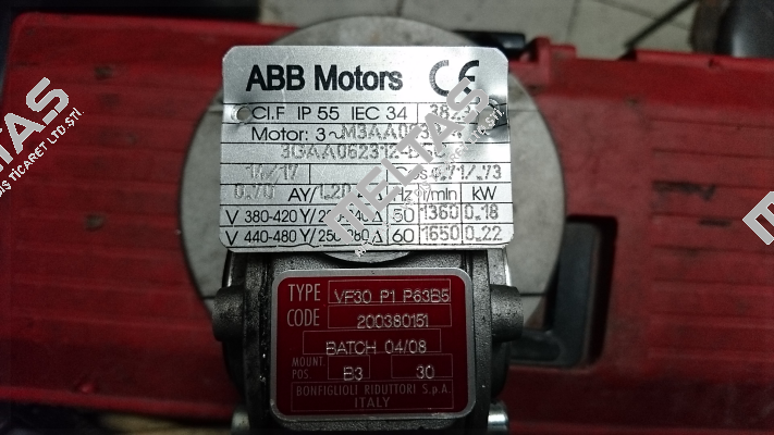 VF 30 P1 30 P71 B5 B14 Bonfiglioli