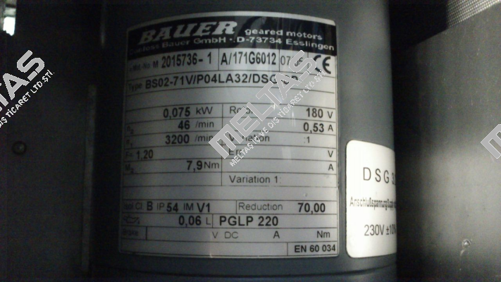 BS02-71 V/P04LA32/DSG-SP  Bauer