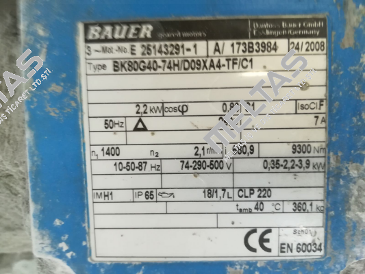 BK80G40-74H/D09XA4-TF/C1 Bauer