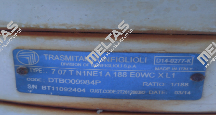 707 T N1NE1 A 188 E0WC X L1 Bonfiglioli