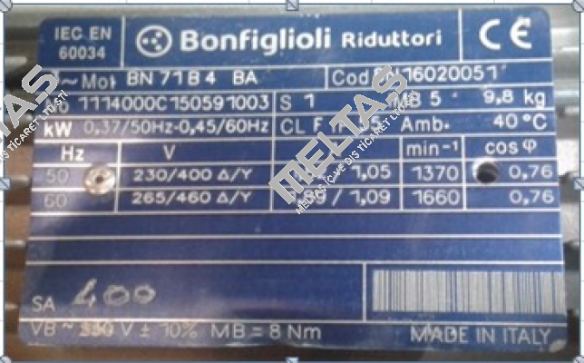 BN 71B 4 BA B5 Bonfiglioli