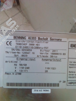 TEBECHOP 3000 HDI 110V 20A THD  Benning