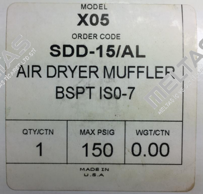 SDD-15/AL old code! new code SP-FSC15  Zander