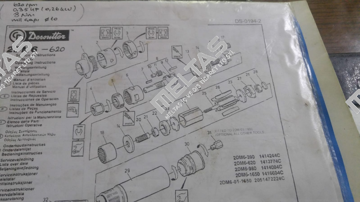 1413774  2DM6-620 Desoutter