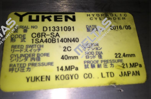 C6R-SA 1SA40B140N40 obsolete,  equivalent CBY14L-6SD40N40X52 Yuken