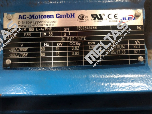 JM 160 L-4/PHE REPLACED BY ACM160L4/PHE AC Motoren