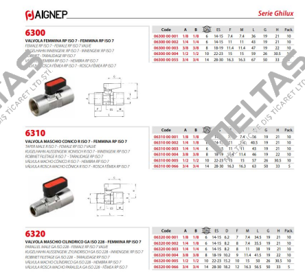 6320-1/4-1/4 Aignep