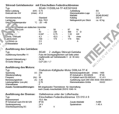 BG40-11/D08LA4-TF-K/ES010A9 Bauer