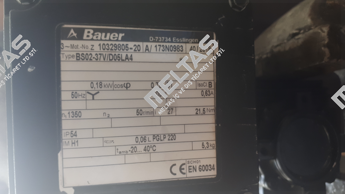 Type: BS02-37V/D05LA4 Bauer
