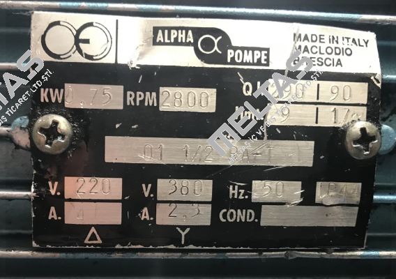 01 1/2 RA-T Alpha Pompe
