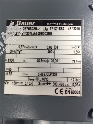 Gear for BG10-11/D07LA4-S/E003B9,Z26755289-1 Bauer