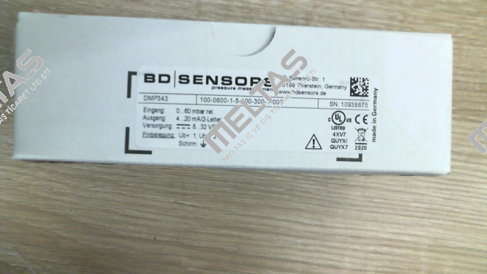 DMP 343 Code: 100-0600-1-5-100-300-1-000 Bd Sensors