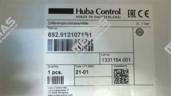 692.912107B1 Huba Control