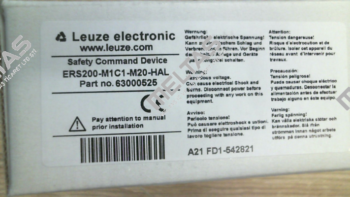 p/n: 63000525, Type: ERS200-M1C1-M20-HAL Leuze