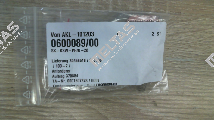 P/n: 0600089/00, Type: SK-KSW-PH/O-28 Vahle