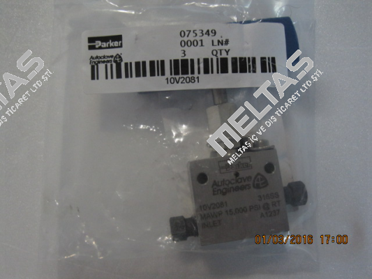 10V2081 Autoclave Engineers (Parker)
