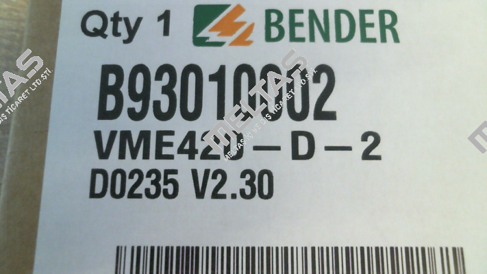 B93010002 / VME420-D-2 Bender