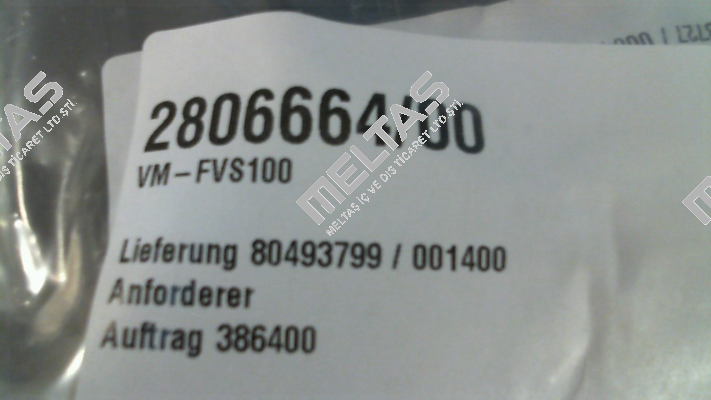 P/n: 2806664/00, Type: VM-FVS100 Vahle
