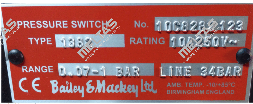 No. 10C8282 123 Type 1382, replaced by Type 1382  Bailey & Mackey