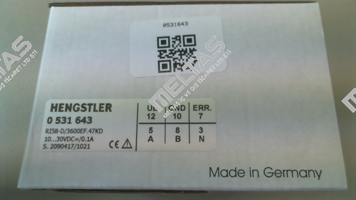 p/n: 0531643, Type: RI58-D/ 3600EF.47KD Hengstler