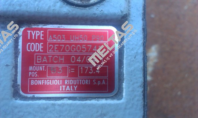 A 503 UH50 173.4 P90 B3 – BE90LA4 Bonfiglioli