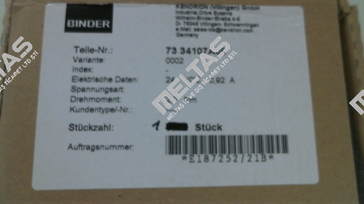 73 34107A00 -0002 Binder