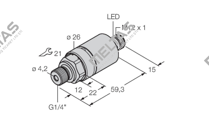 PC025V-204-2UPN8X-H1141 Turck