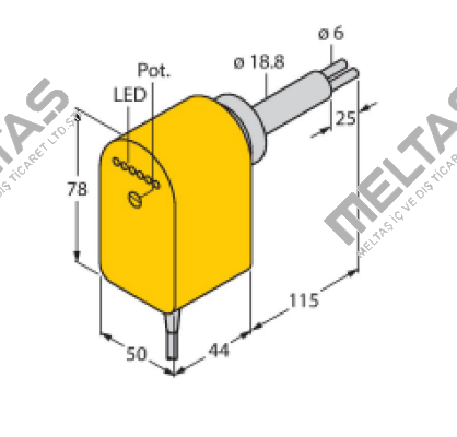 FCS-HA2P-VRX/24VDC/AL115 6M Turck