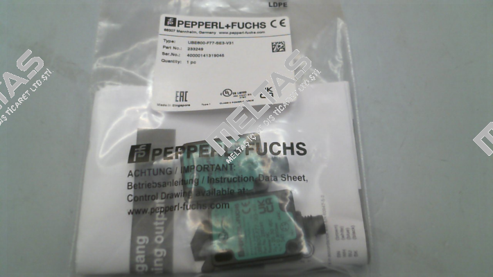 p/n: 233249, Type: UBE800-F77-SE3-V31 Pepperl-Fuchs