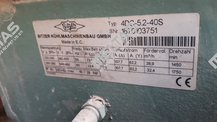 4DC-5.2-40S - obsolete, replaced by  4DES-5Y-40S 400V  Bitzer