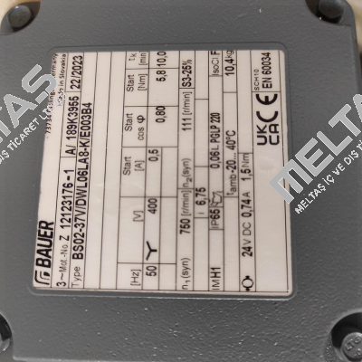 189K3955 - BS02-37V/DWL06LA8-K/E003B4 Bauer