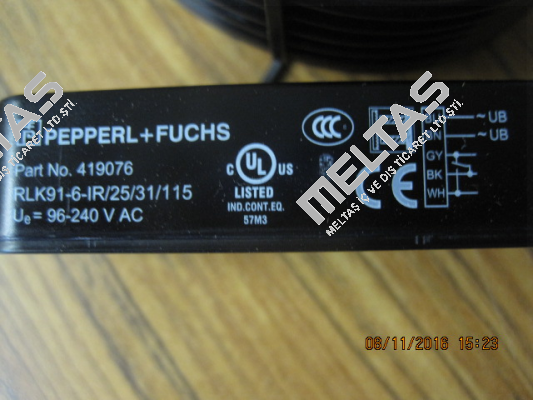 p/n: 419076, Type: RLK91-6-IR/25/31/115 Pepperl-Fuchs