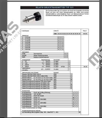 Typ 525 (0 ... 0.05 -0.6 bar)  Huba Control