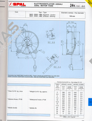 VA31-B100-46A 10FT SPAL