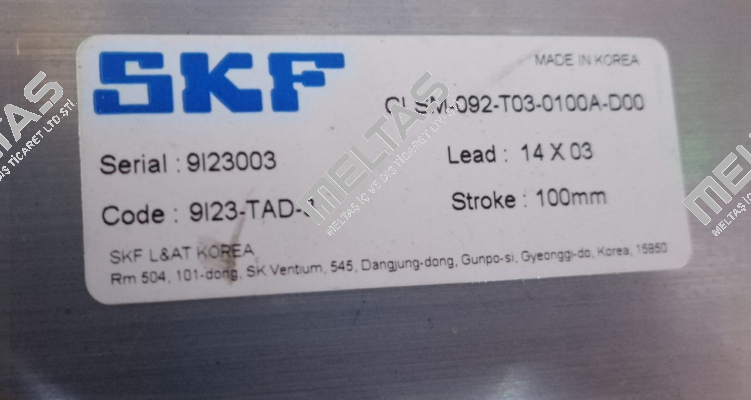 CLSM-092-T03-0100A-D00 Skf