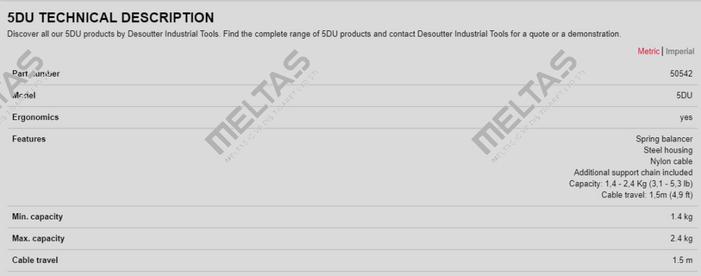 50542, Type: 5DU Desoutter