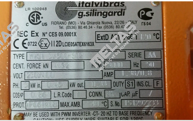 MVSI 3/500-S02 Italvibras